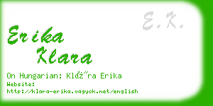 erika klara business card